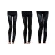 Leggings with Faux Leather Inserts 